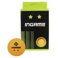 Мячики для настольного тенниса INGAME IG020, 2 звезды, 6 штук в упаковке, цвет белый
