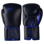 BoyBo - Перчатки боксерские BoyBo Rage BBG200, кожа, черный-синий - Арт. 001927 - Товар из Интернет-магазина ВКУС победы - магазин спортивного питания = 3990 РУБ.