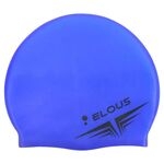 Шапочка для плавания Elous EL005, силиконовая, однотонная, синяя