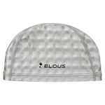 Шапочка для плавания Elous с 3D эффектом EL002, полиуретан, серебряная