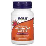 NOW Vitamin D3 5000 IU 120 мягких капсул