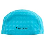 Шапочка для плавания Elous с 3D эффектом EL002, полиуретан, голубая