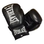 Перчатки боксерские Everlast, черные, натуральная кожа, Пакистан