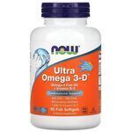 NOW Ultra Omega 3-D 90 рыбных капсул