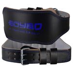 Пояс тяжелоатлетический BoyBo "Legend"  BBW700, Кожа, черно-синий