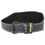 Пояс тяжелоатлетический BoyBo "Premium" BBW650, Кожа, черно-зеленый