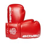 Перчатки боксерские BoyBo TITAN, IB-23 (одобрены ФБР), красный