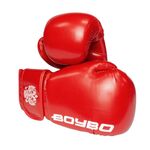 Перчатки боксерские BoyBo TITAN, IB-23 (одобрены ФБР), красный
