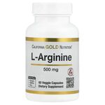 California Gold Nutrition L-Arginine 500 мг 60 веган капсул