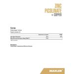 Maxler Zinc Picolinate plus Copper 60 веган капсул