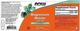 NOW Magnesium Malate 1000 мг 180 таблеток