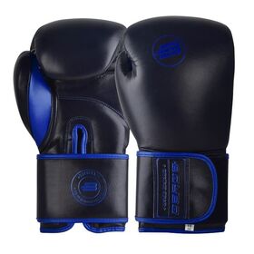 Перчатки боксерские BoyBo Rage BBG200, кожа, черный-синий