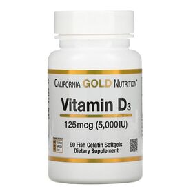 California Gold Nutrition Vitamin D3 5000 IU 90 капс.
