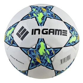 Мяч футзальный INGAME PRO QUANTRO №4, зеленый, белый