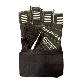 SPF Перчатки для фитнеса с напульсником (Черно-серые) HS-2022