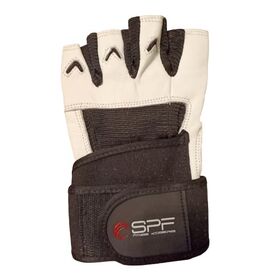 SPF Перчатки для фитнеса с напульсником (Черно-белые) HS-2021