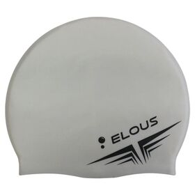 Шапочка для плавания Elous EL005, силиконовая, однотонная, серая