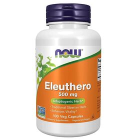 NOW Eleuthero 500 мг 100 веган капсул