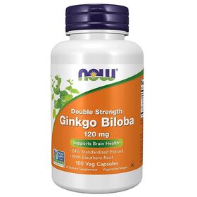 NOW Ginkgo Biloba Double Strength 120 мг 100 веган капсул