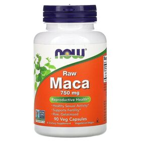 NOW Raw Maca 750 мг 90 веган капсул