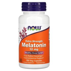 NOW Melatonin 10 мг 100 веган капсул