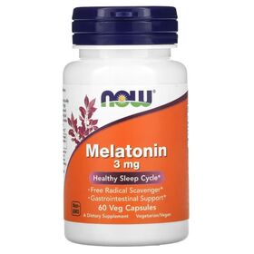 NOW Melatonin 3 мг 60 веган капсул