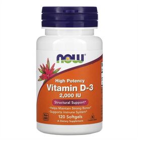 NOW Vitamin D3 2000 IU 120 мягких капсул