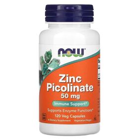 NOW Zinc Picolinate 50 мг 120 веган капсул