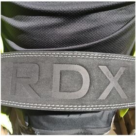 Пояс для пауэрлифтинга RDX (кожа, нубук) черный