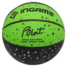 Мяч баскетбольный INGAME POINT №7 черно-зеленый