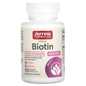 Jarrow Formulas Vegan Biotin 5000 мкг 100 веган капсул