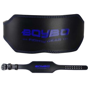 Пояс тяжелоатлетический BoyBo "Legend"  BBW700, Кожа, черно-синий