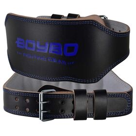 Пояс тяжелоатлетический BoyBo "Legend"  BBW700, Кожа, черно-синий