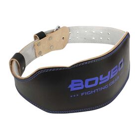 Пояс тяжелоатлетический BoyBo "Legend"  BBW700, Кожа, черно-синий