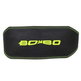 Пояс тяжелоатлетический BoyBo "Premium" BBW650, Кожа, черно-зеленый