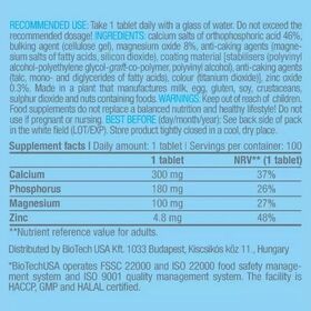 BioTech USA Calcium Zinc Magnesium 100 таблеток