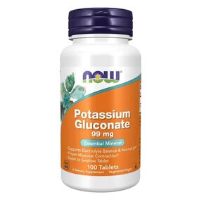 NOW Potassium Gluconate 99 мг 100 таблеток