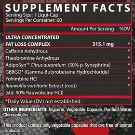 Nutrex Lipo-6 Black Ultra Concentrate (микс Теобромин Синефрин) 60 капсул