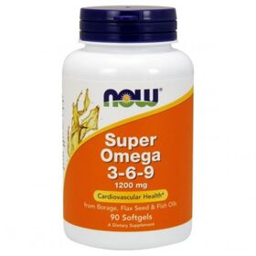 NOW Super Omega 3-6-9 1200 мг 90 мягких капсул