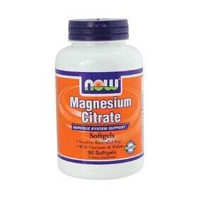 NOW Magnesium Citrate 90 мягких капсул