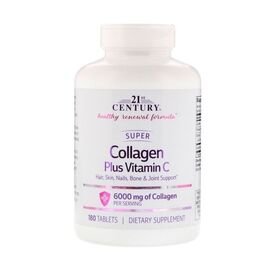 21st Century Super Collagen Plus Vitamin C 6000 мг 180 таб.