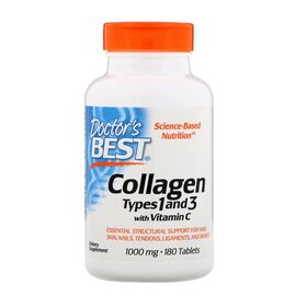 Doctor's Best Collagen Types 1 & 3 with Vitamin C 180 таб.