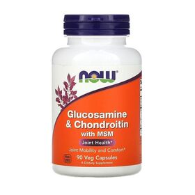 NOW Glucosamine Chondroitin with MSM 90 веган капсул