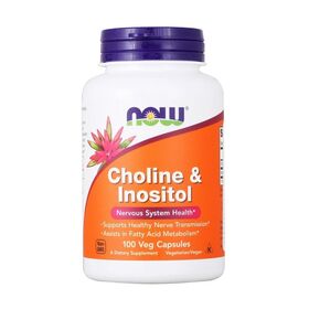NOW Choline & Inositol 100 веган капсул